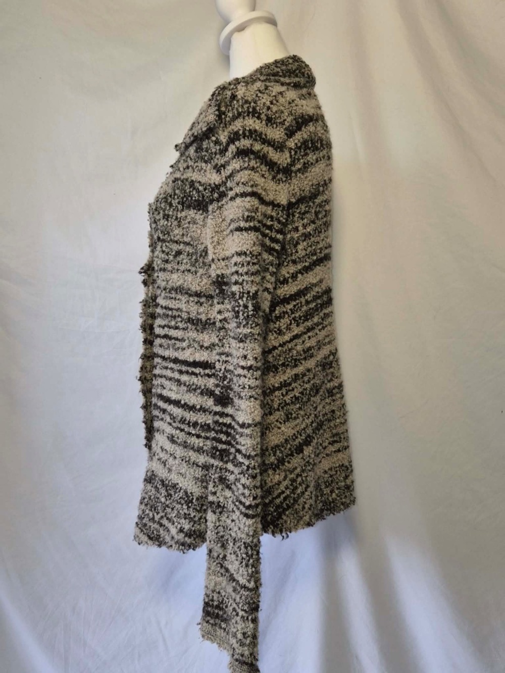 Free People Chic Cozy New England Posh Wool Blend Chunky Frilly Wench Sweater XS - Picture 5 of 10